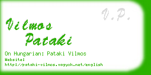 vilmos pataki business card